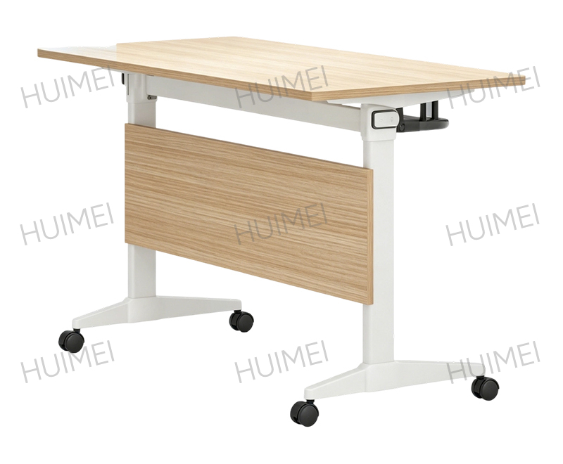 Huimei HMZX-001 طاولة ضيقة بلون الخشب الطبيعي مع عجلات
